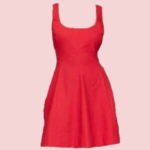 Women's Dress "GAP" Red Linen-Blend Dress Size Large NWT Valentine's Day